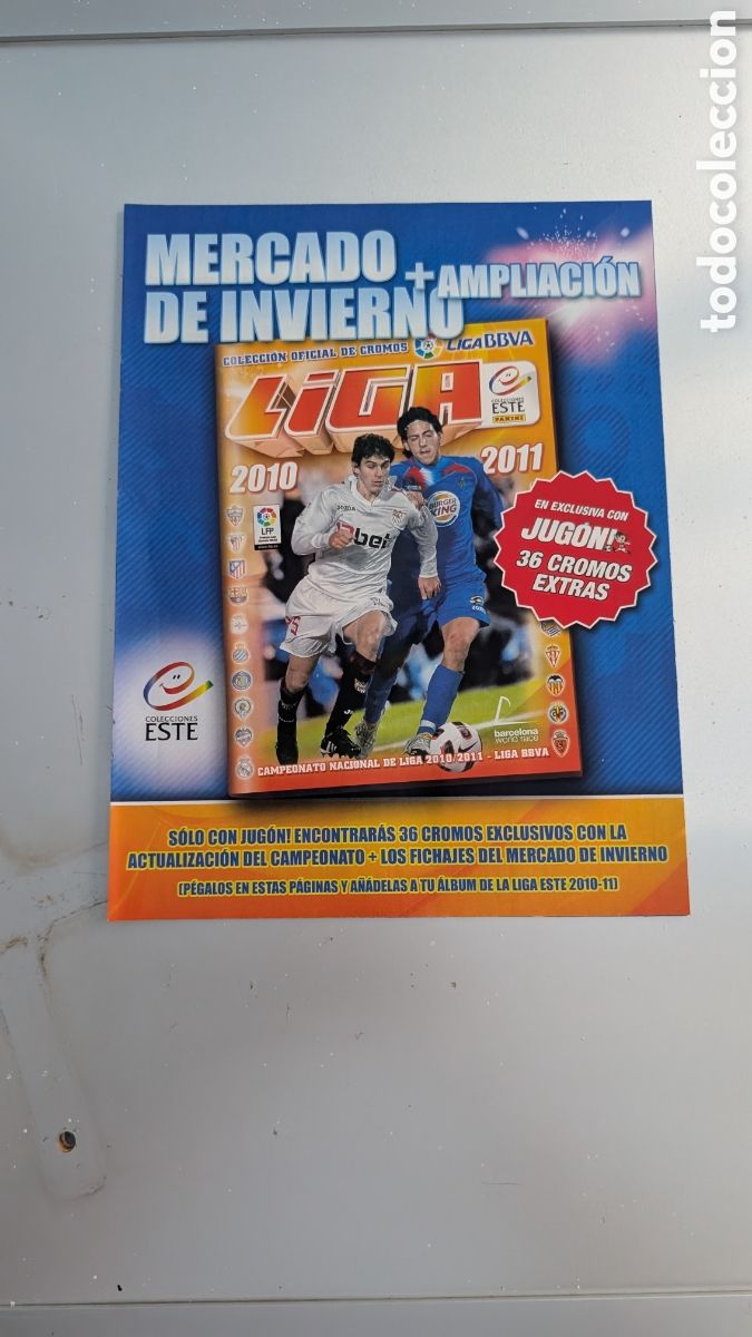 Cromos de Futebol: MERCADO INVIERNO AMPLIACION FICHAJES COMPLETO PEGADO LIGA ESTE 2010/11 10 11 BUEN ESTADO