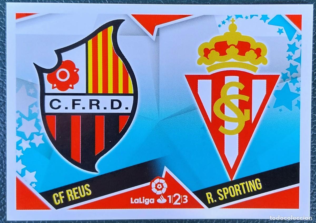 Cromos de Futebol: 10 CF REUS / SPORTING DE GIJON ESCUDOS SEGUNDA DIVISION CROMOS ALBUM EDICIONES ESTE 2018 2019 18 19