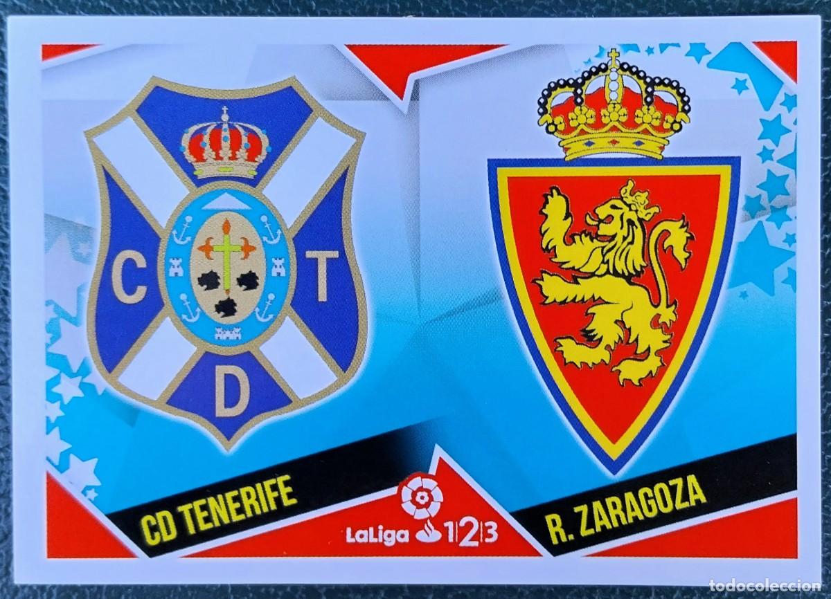 Cromos de f&uacute;tbol: 11 CD TENERIFE / REAL ZARAGOZA ESCUDOS SEGUNDA DIVISION CROMOS ALBUM EDICIONES ESTE 2018 2019 18 19