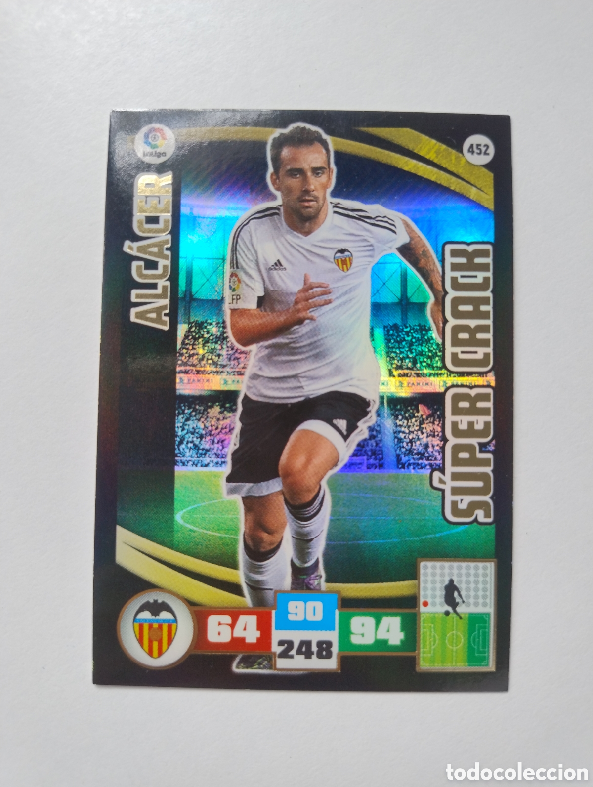 Cromos de f&uacute;tbol: 452 - Alcacer - Valencia - Adrenalyn XL Liga 2015 - 2016 Super Crack