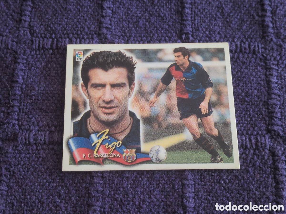 Football Stickers: Futbol Club Barcelona - Figo - BAJA - Ediciones Este Liga 2000-2001, 00-01 - Nunca Pegado