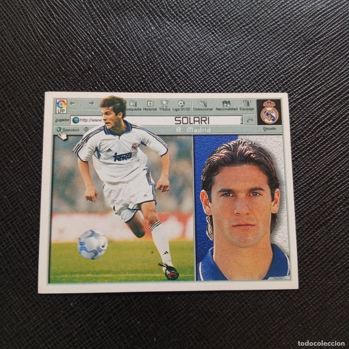 Cromos de f&uacute;tbol: SOLARI REAL MADRID ESTE 2001 2002 CROMO FUTBOL 01 02 LIGA - SIN PEGAR - A58 PG64