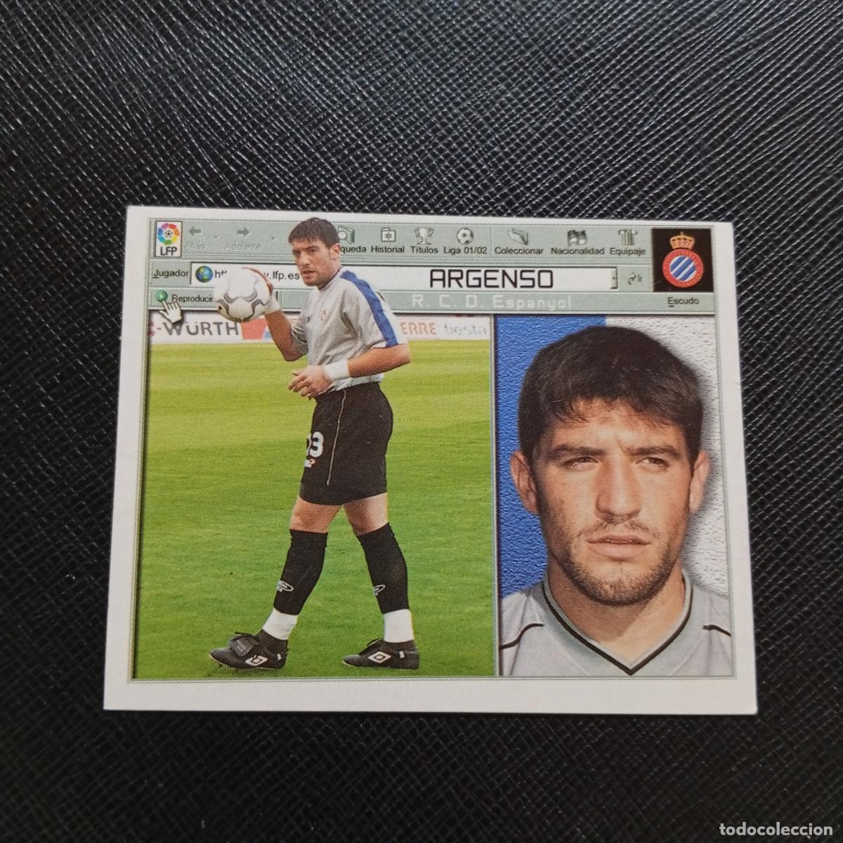 Cromos de f&uacute;tbol: ARGENSO ESPA&Ntilde;OL ESTE 2001 2002 CROMO FUTBOL 01 02 LIGA - SIN PEGAR - A58 PG73