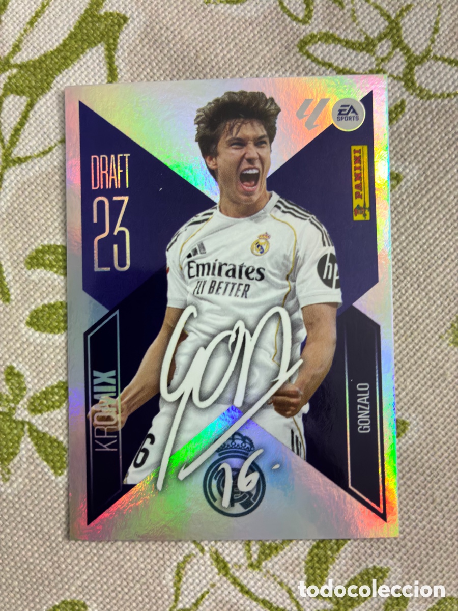 Fu&szlig;ball-Sticker: Gonzalo N&ordm; K9 Real Madrid - KROMIX DRAFT 23 Parallel Hologr&aacute;fico - Panini Liga 2026-27 (Sin Pegar)