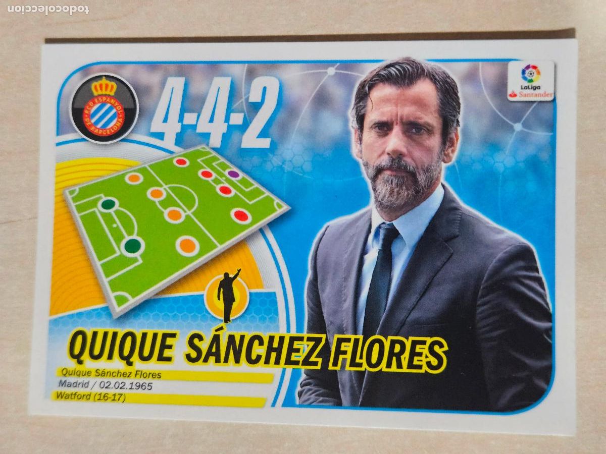 Cromos de f&uacute;tbol: 18 CROMO QUIQUE SANCHEZ FLORES - ESTE 2016 17 - 16 17 - CROMO SIN PEGAR - ENTRENADOR - ESPANYOL