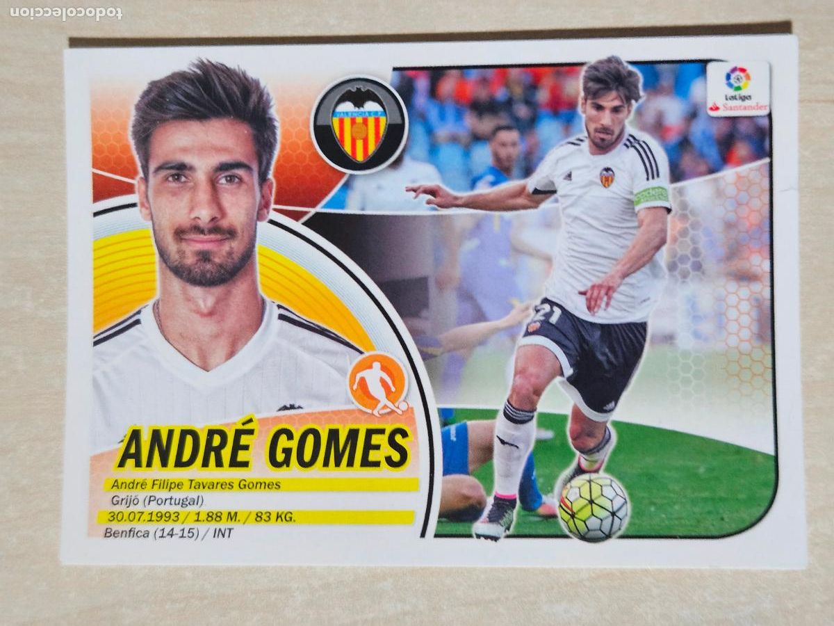 Cromos de Futebol: 10 CROMO ANDRE GOMES - ESTE 2016 17 - 16 17 - CROMO SIN PEGAR - VALENCIA