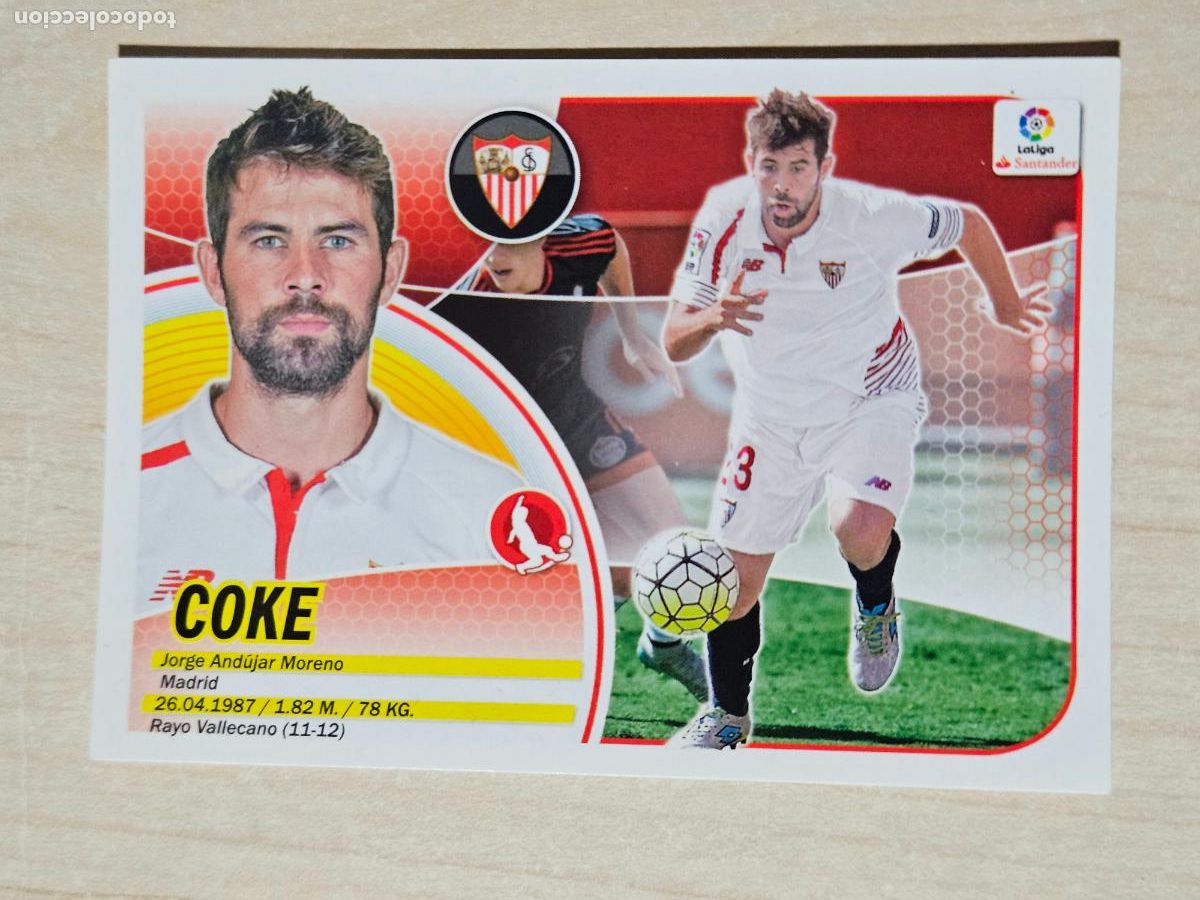 Cromos de Futebol: 4 CROMO COKE - ESTE 2016 17 - 16 17 - CROMO SIN PEGAR - SEVILLA