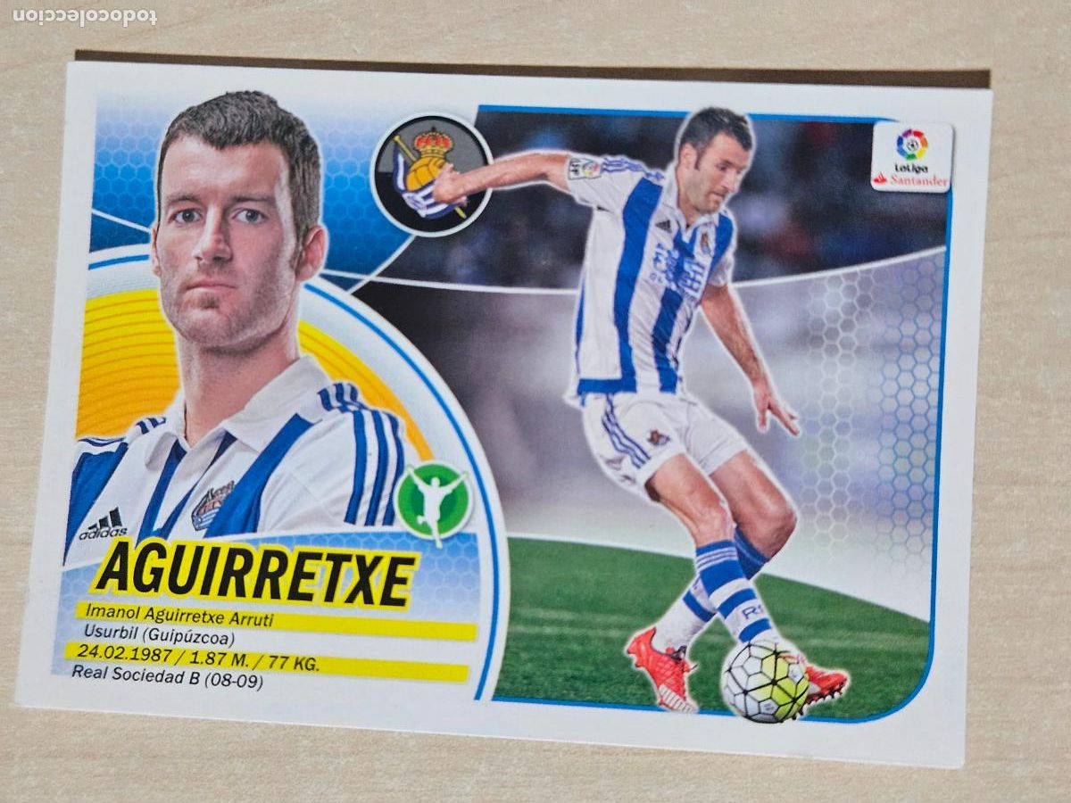 Cromos de f&uacute;tbol: 16 CROMO AGUIRRETXE - ESTE 2016 17 - 16 17 - CROMO SIN PEGAR - REAL SOCIEDAD