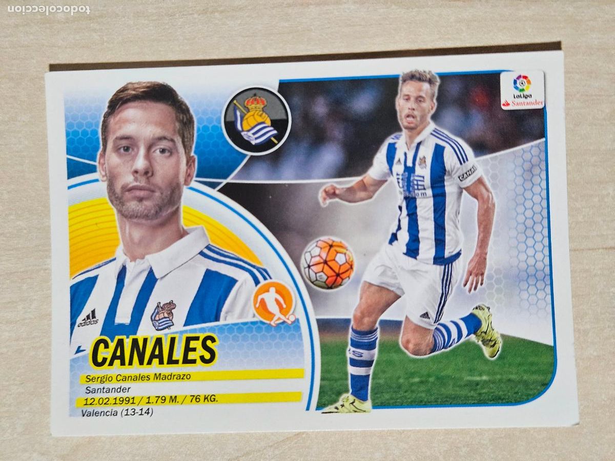 Cromos de f&uacute;tbol: 12 CROMO CANALES - ESTE 2016 17 - 16 17 - CROMO SIN PEGAR - REAL SOCIEDAD