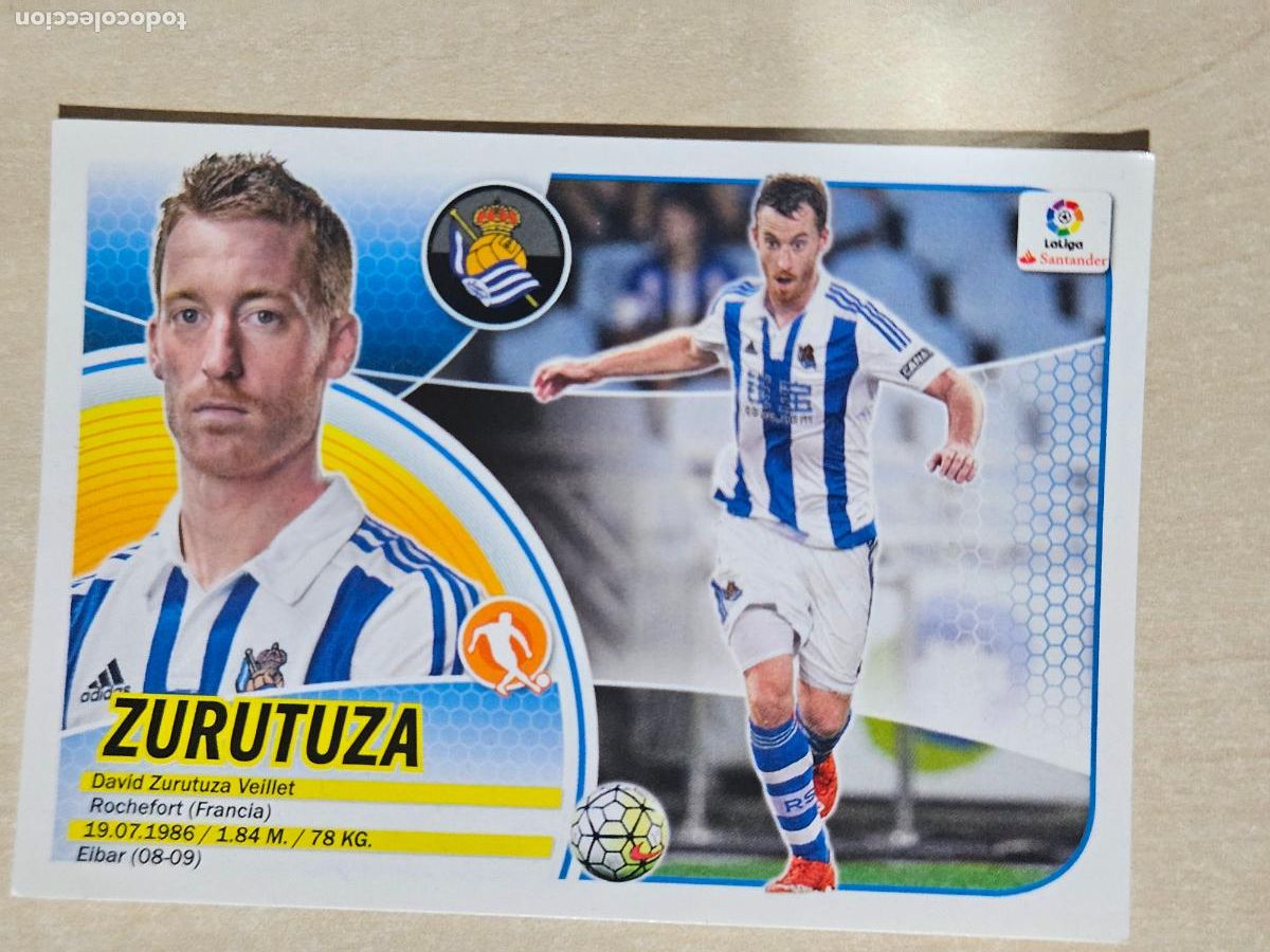Cromos de f&uacute;tbol: 11A CROMO ZURUTUZA - ESTE 2016 17 - 16 17 - CROMO SIN PEGAR - REAL SOCIEDAD