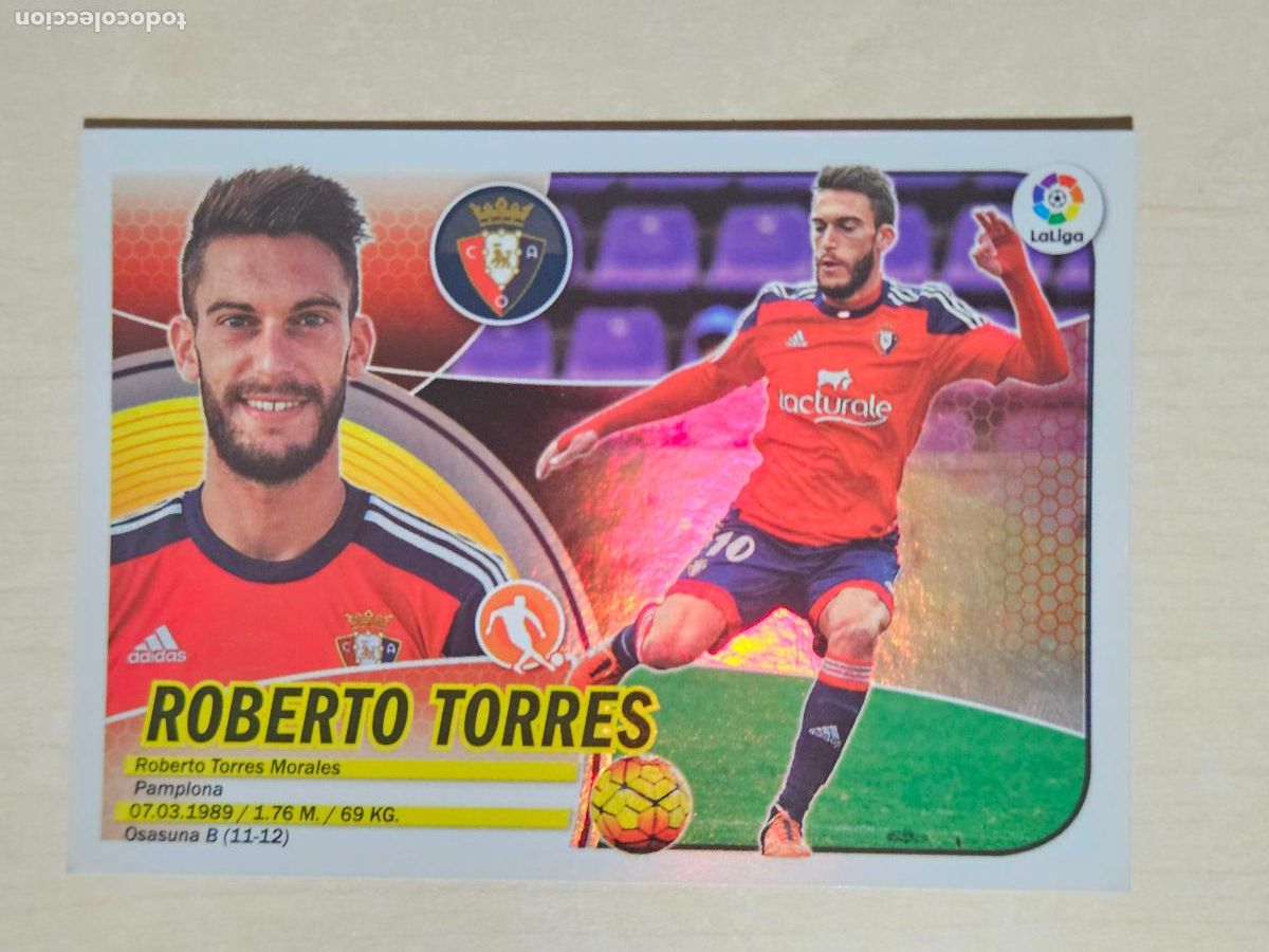 Cromos de f&uacute;tbol: 10 CROMO ROBERTO TORRES - ESTE 2016 17 - 16 17 - CROMO SIN PEGAR - OSASUNA