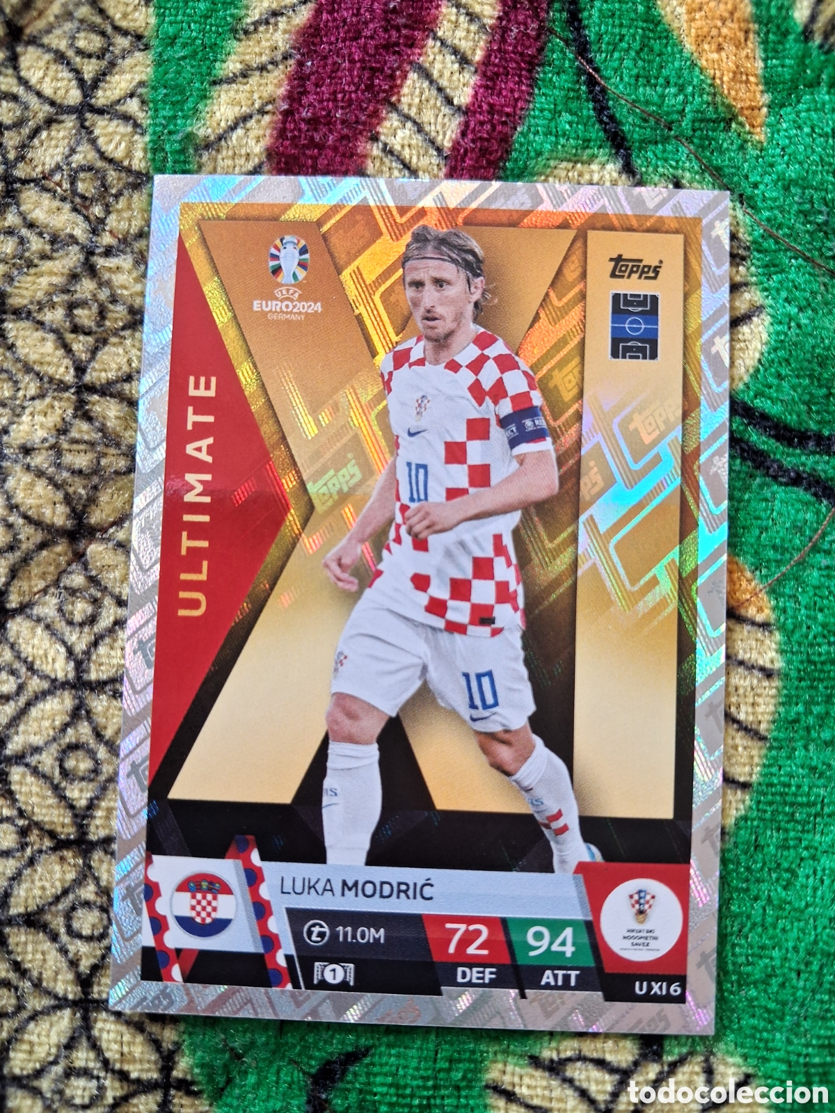 Cromos de f&uacute;tbol: U XI 6 LUKA MODRIC CROACIA ULTIMATE XI FICHAS ALBUM TOPPS UEFA EURO 2024 MATCH ATTAX