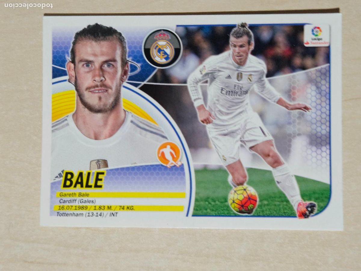 Cromos de f&uacute;tbol: 12 CROMO BALE - ESTE 2016 17 - 16 17 - CROMO SIN PEGAR - REAL MADRID