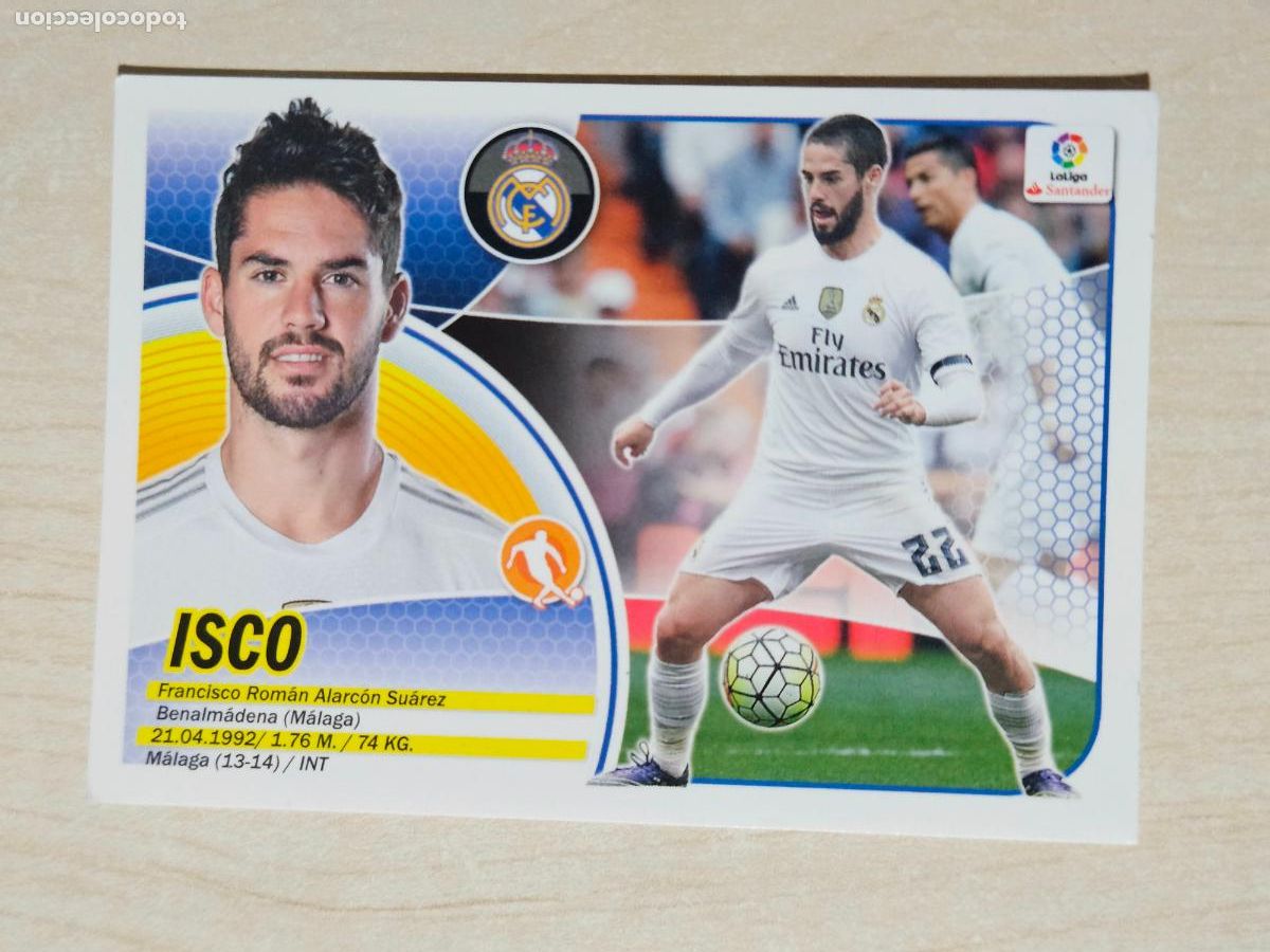 Fu&szlig;ball-Sticker: 11A CROMO ISCO - ESTE 2016 17 - 16 17 - CROMO SIN PEGAR - REAL MADRID