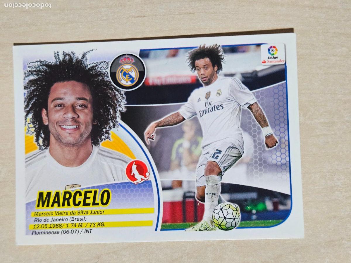 Fu&szlig;ball-Sticker: 7 CROMO MARCELO - ESTE 2016 17 - 16 17 - CROMO SIN PEGAR - REAL MADRID
