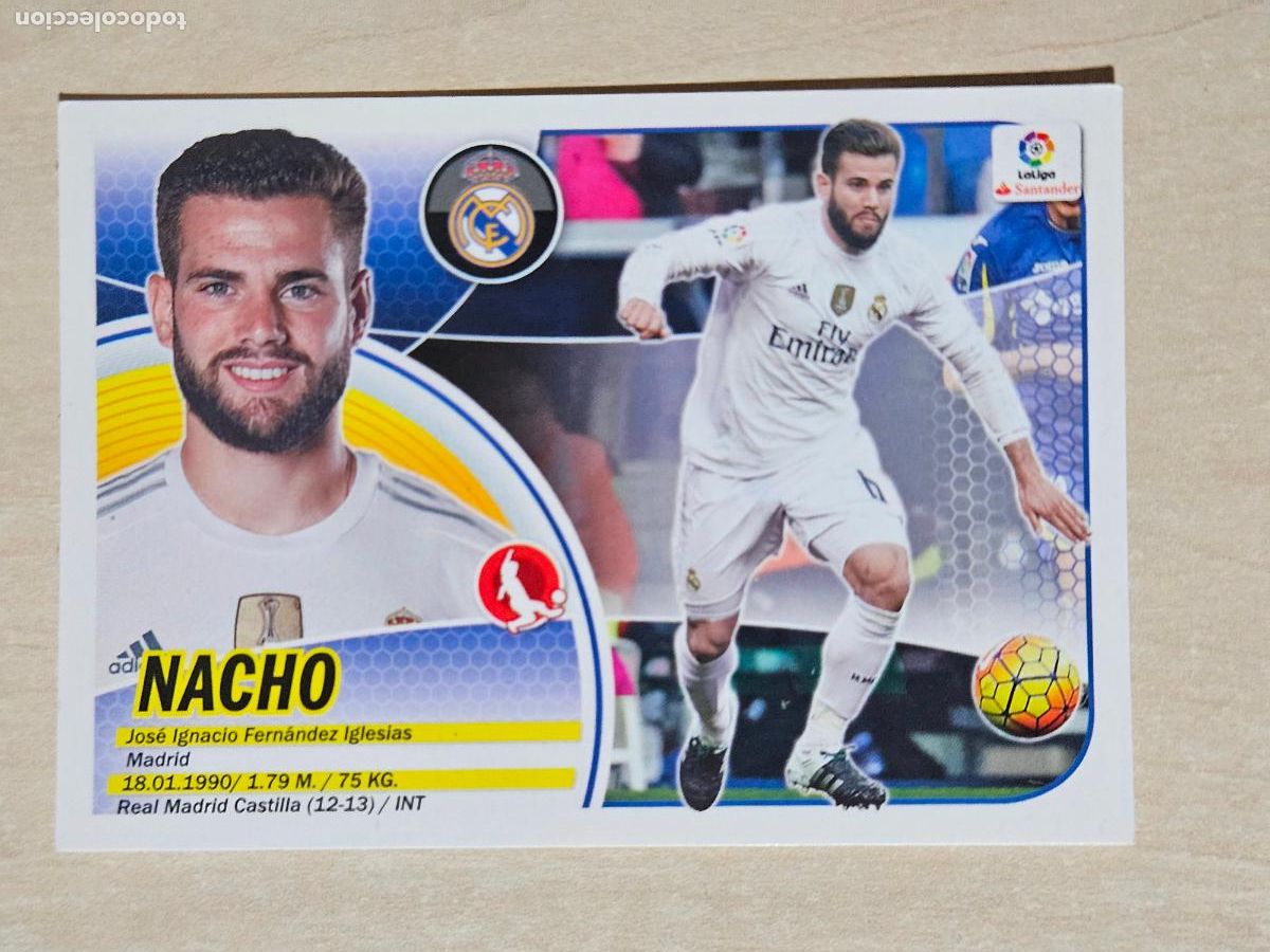 Fu&szlig;ball-Sticker: 6B CROMO NACHO - ESTE 2016 17 - 16 17 - CROMO SIN PEGAR - REAL MADRID