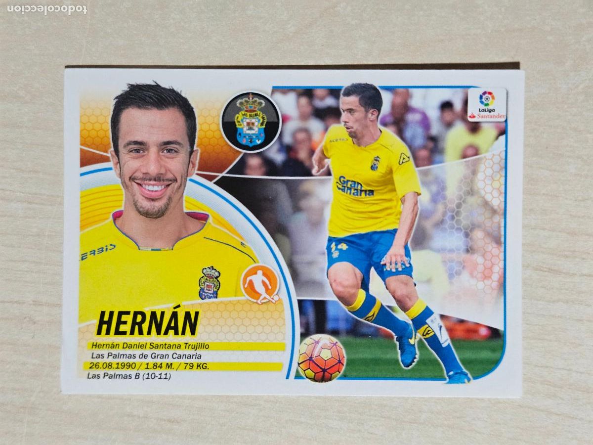 Fu&szlig;ball-Sticker: 9 CROMO HERNAN - ESTE 2016 17 - 16 17 - CROMO SIN PEGAR - LAS PALMAS