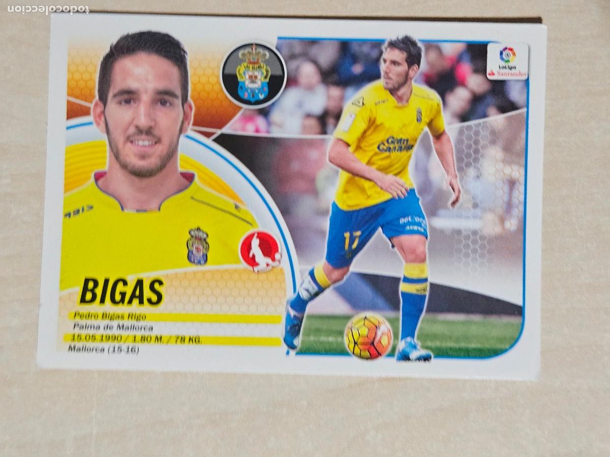 Fu&szlig;ball-Sticker: 6 CROMO BIGAS - ESTE 2016 17 - 16 17 - CROMO SIN PEGAR - LAS PALMAS
