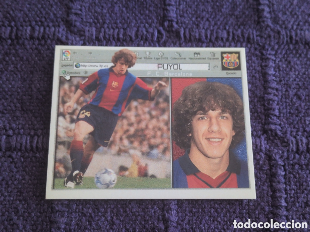 Cromos de f&uacute;tbol: PUYOL FC BARCELONA ESPA&Ntilde;A ⚽ COLECCIONES ESTE &reg; 2001 2002 LIGA 01 02 SIN PEGAR NUNCA PEGADO NUEVO