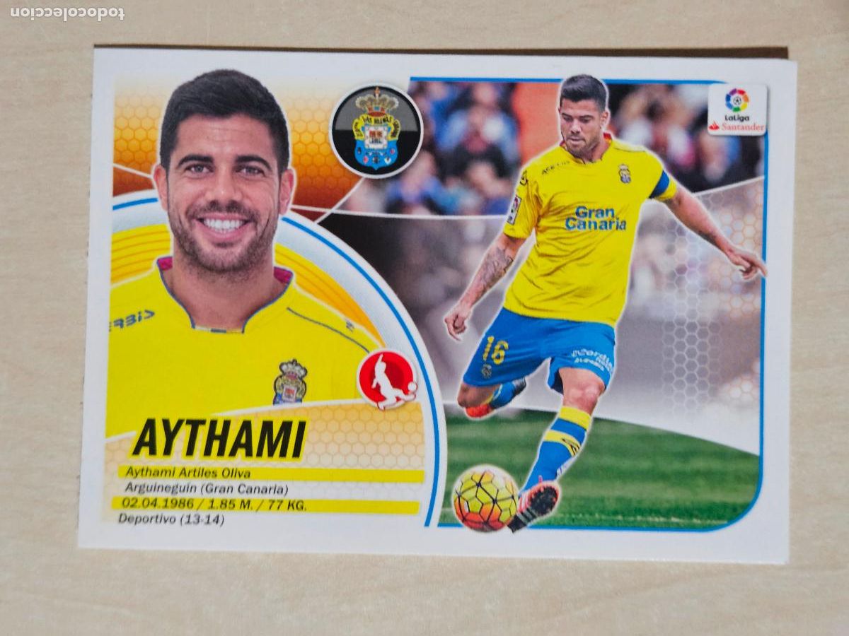 Cromos de f&uacute;tbol: 5 CROMO AYTHAMI - ESTE 2016 17 - 16 17 - CROMO SIN PEGAR - LAS PALMAS