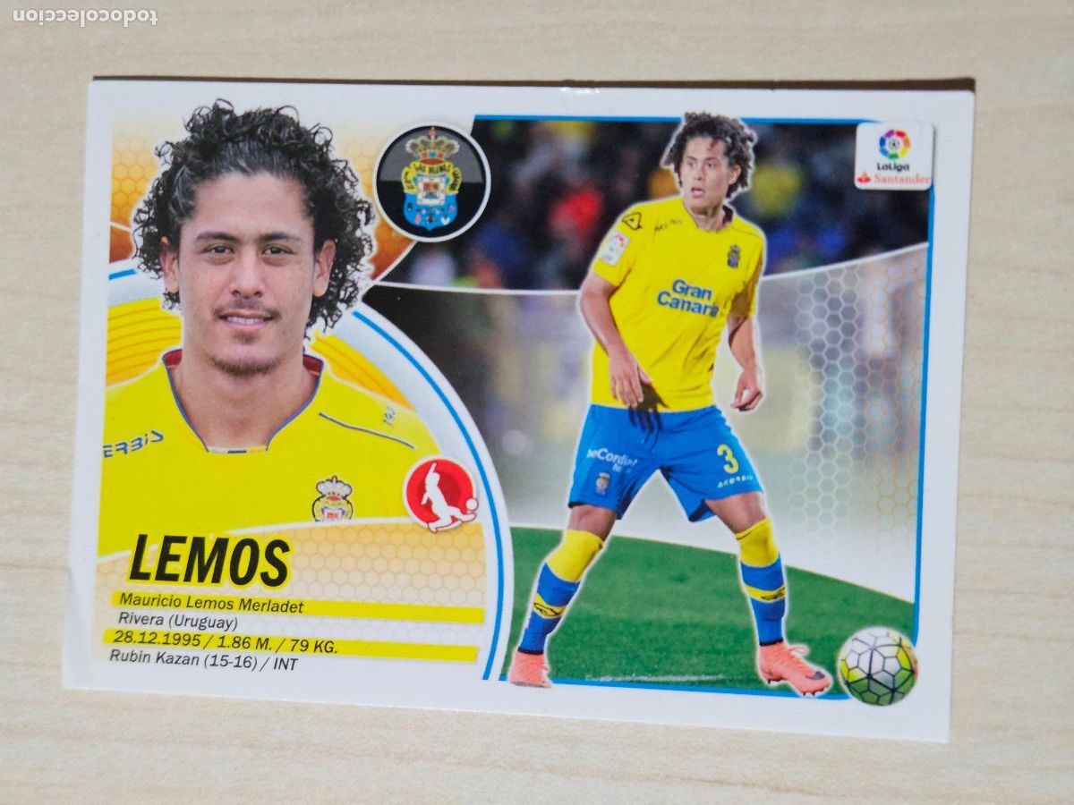 Cromos de f&uacute;tbol: 4A CROMO LEMOS - ESTE 2016 17 - 16 17 - CROMO SIN PEGAR - LAS PALMAS