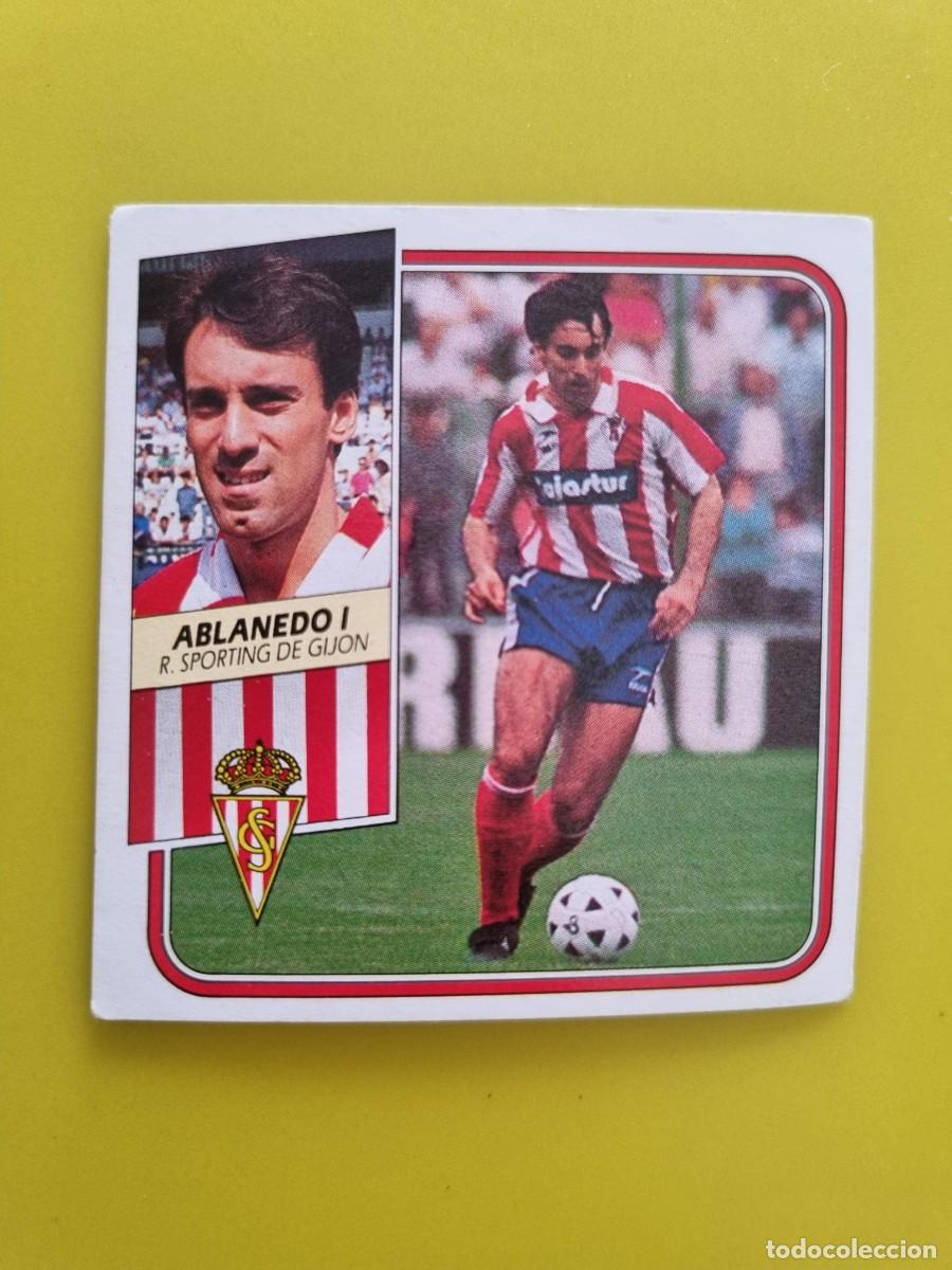 Cromos de f&uacute;tbol: CROMO FUTBOL LIGA ESTE 89 90 1989 1990 NUNCA PEGADO SIN PEGAR ABLANEDO I SPORTING GIJON AR926