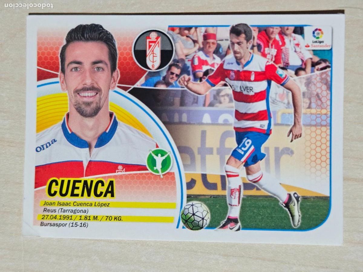 Football Stickers: 15A CROMO CUENCA - ESTE 2016 17 - 16 17 - CROMO SIN PEGAR - GRANADA