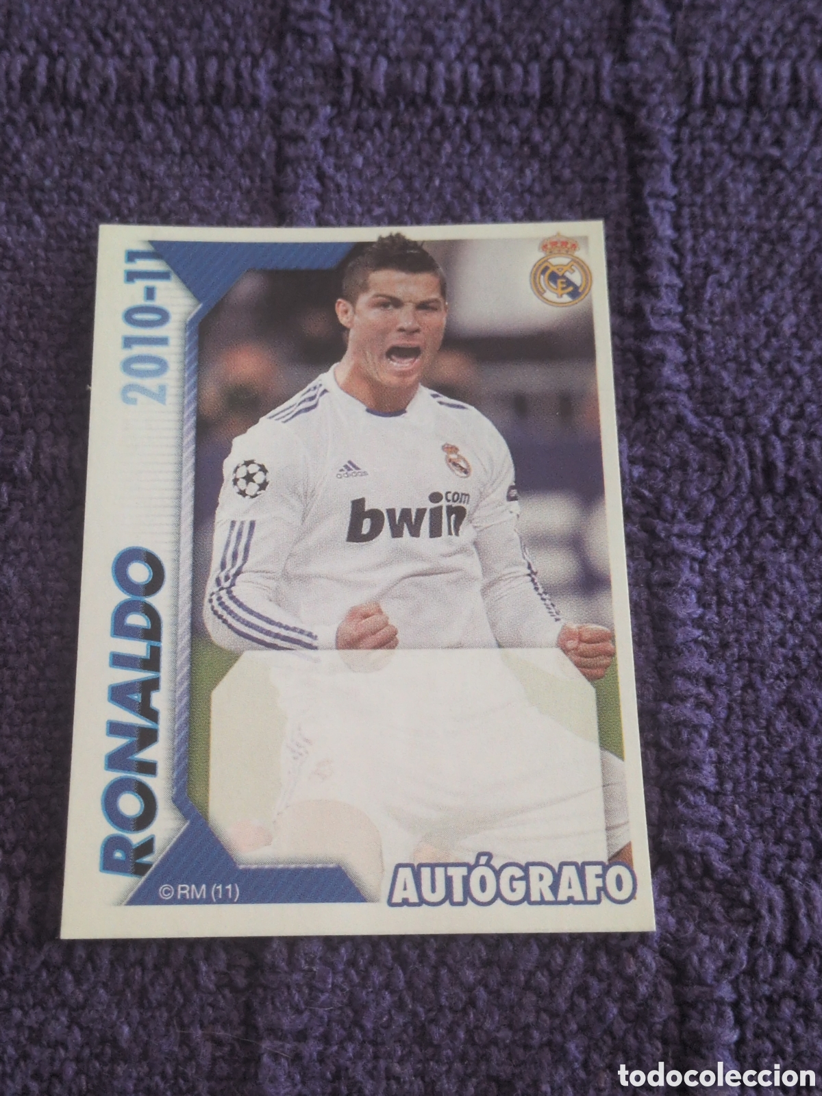 Cromos de f&uacute;tbol: N&ordm; 142 CRISTIANO RONALDO AUT&Oacute;GRAFO - CROMO REAL MADRID TEMPORADA 2010-2011 PANINI LIGA F&Uacute;TBOL 10-11