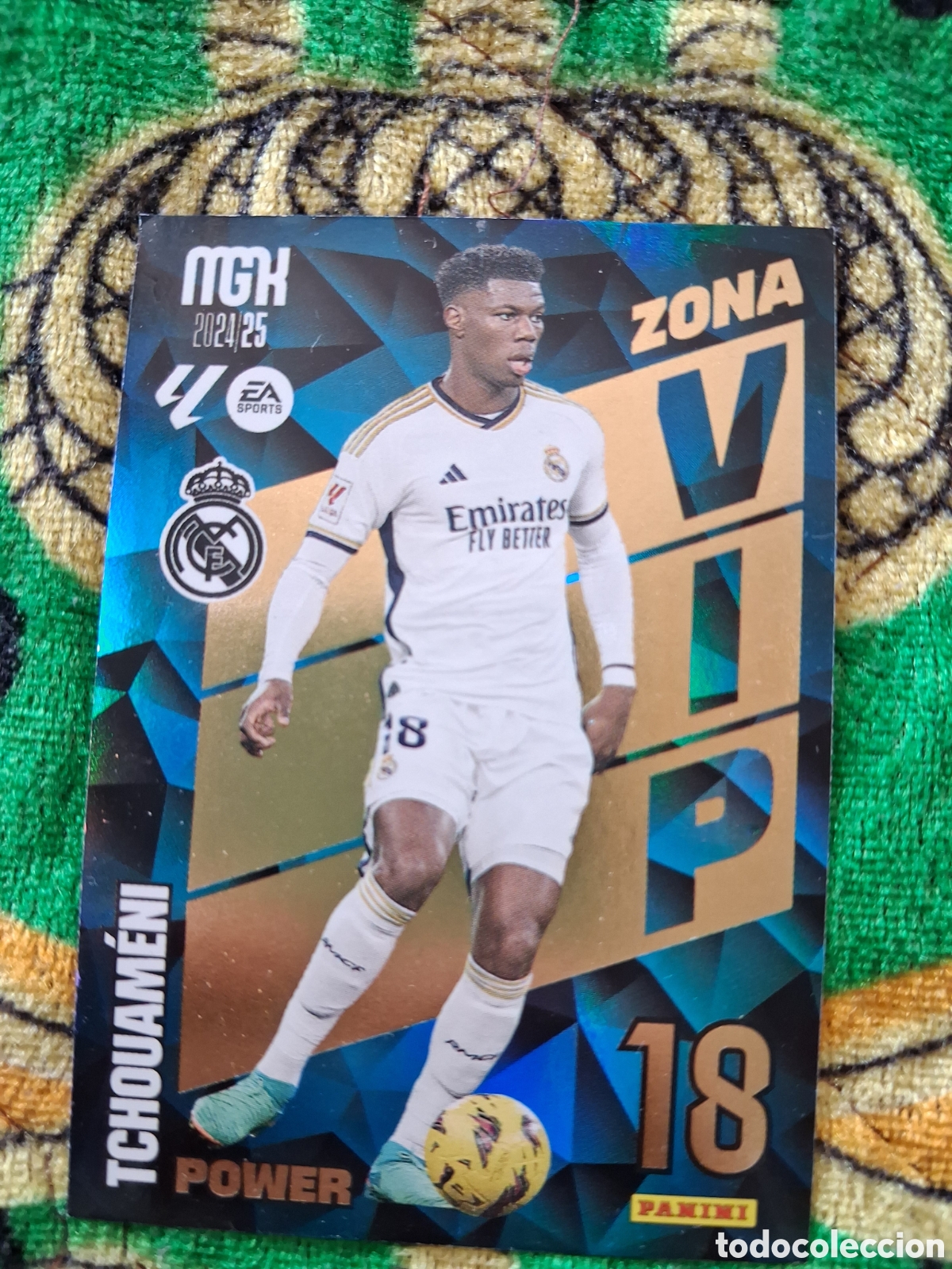 Cromos de f&uacute;tbol: Tchouam&eacute;ni Zona VIP Power N&ordm; P404 Real Madrid LaLiga Santander Megacracks 2024 2025 Panini 24 25