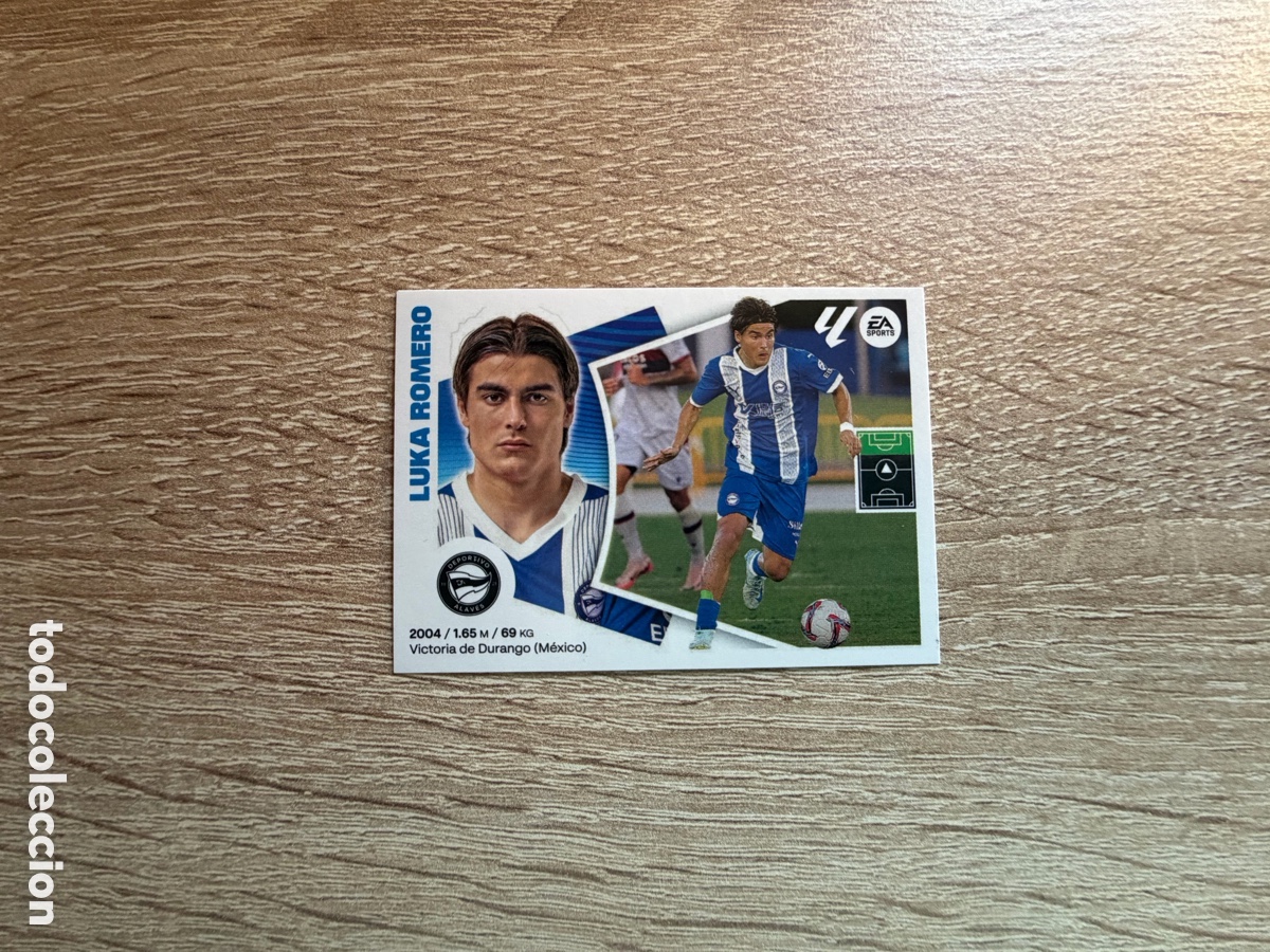 Cromos de f&uacute;tbol: 12 LUKA ROMERO &Uacute;LTIMOS FICHAJES CROMOS ESTE LALIGA 2024 2025 24 25 DEPORTIVO ALAV&Eacute;S