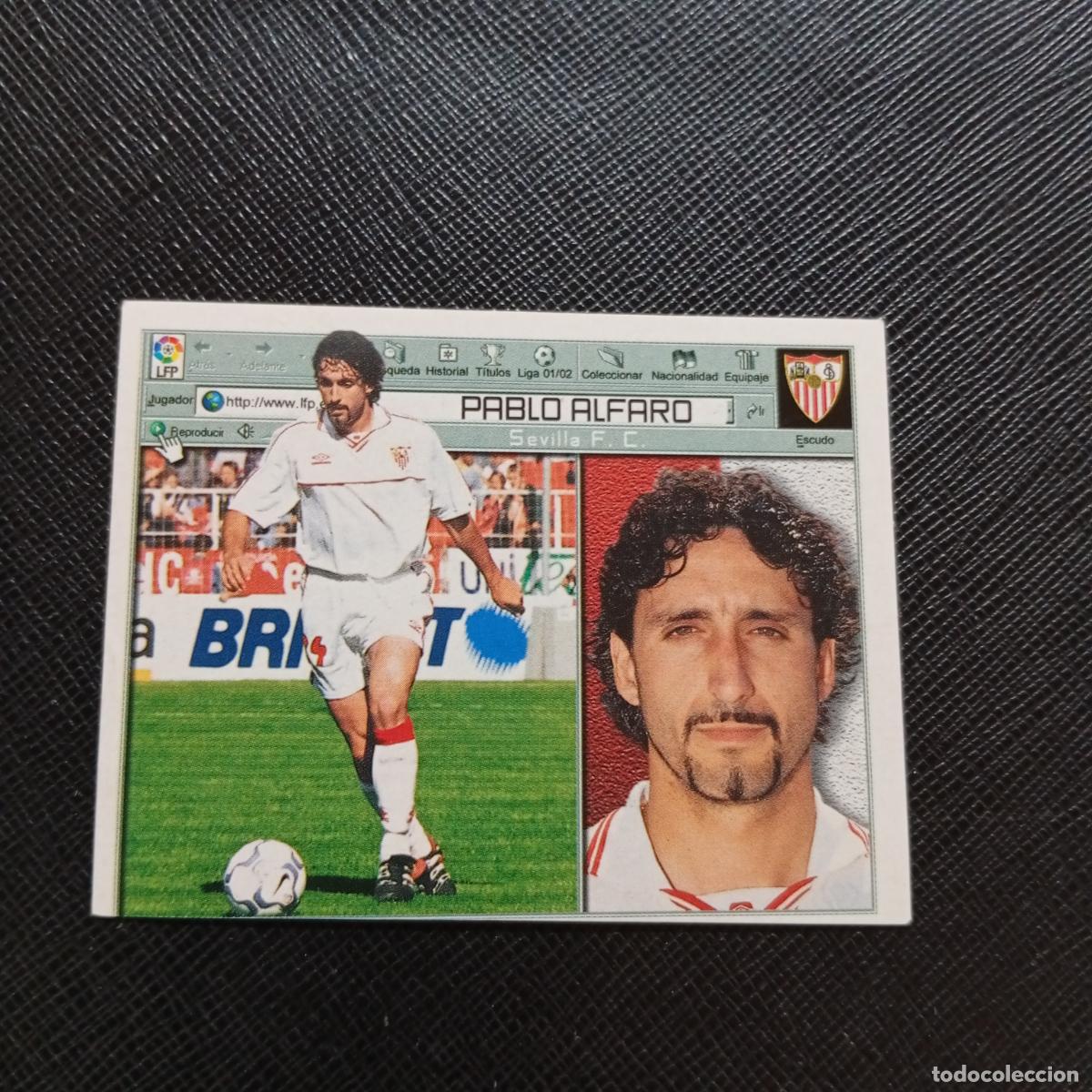 Football Stickers: PABLO ALFARO SEVILLA ESTE 2001 2002 CROMO FUTBOL 01 02 LIGA - SIN PEGAR - A58 PG460