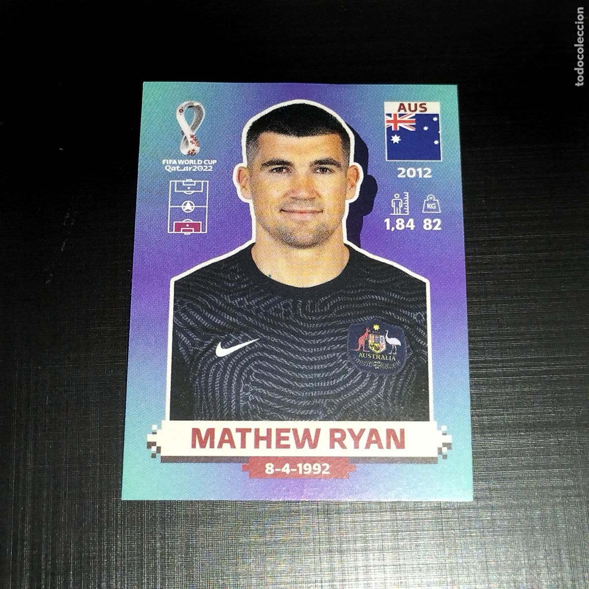 Fu&szlig;ball-Sticker: AUS 3 MATHEW RYAN AUSTRALIA CROMOS STICKER MUNDIAL QTAR 22 2022 FIFA WORLD CUP PANINI