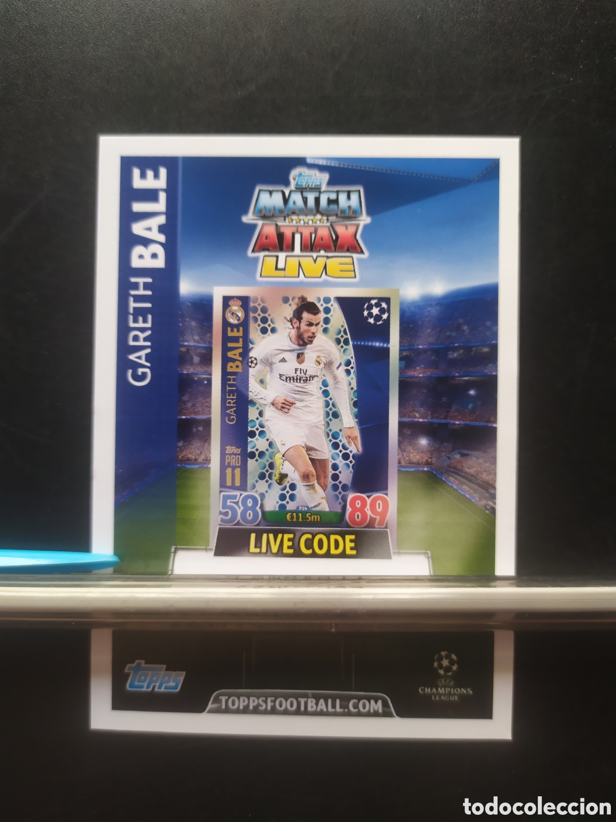Fu&szlig;ball-Sticker: UEFA Champions match attax topps 2015 2016 15 16 live code Bale Real Madrid