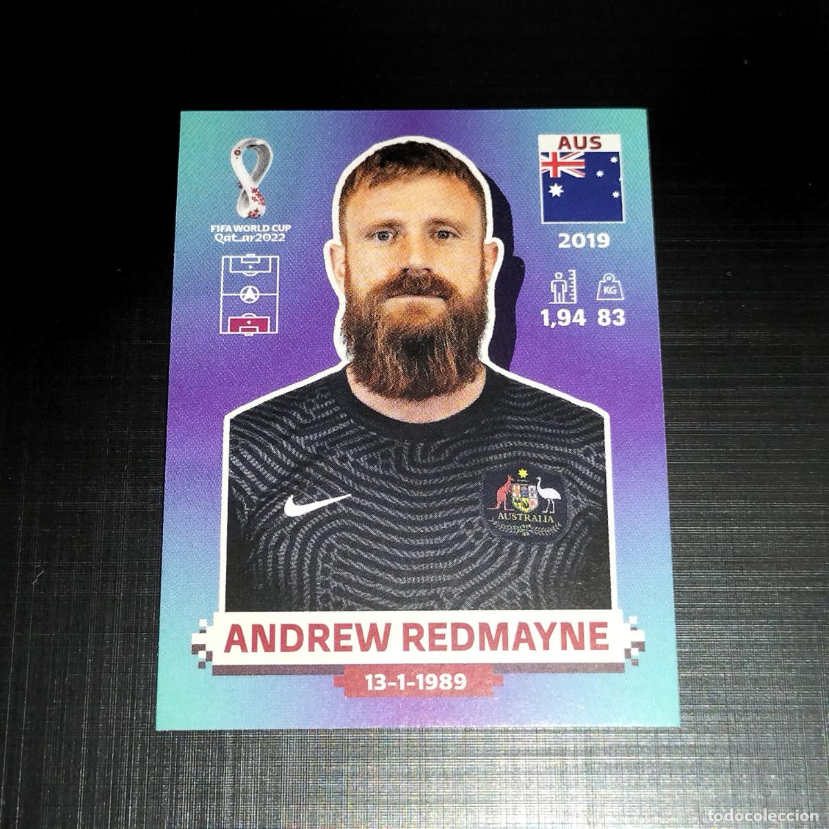 Cromos de f&uacute;tbol: AUS 4 ANDREW REDMAYNE AUSTRALIA CROMOS STICKER MUNDIAL QTAR 22 2022 FIFA WORLD CUP PANINI