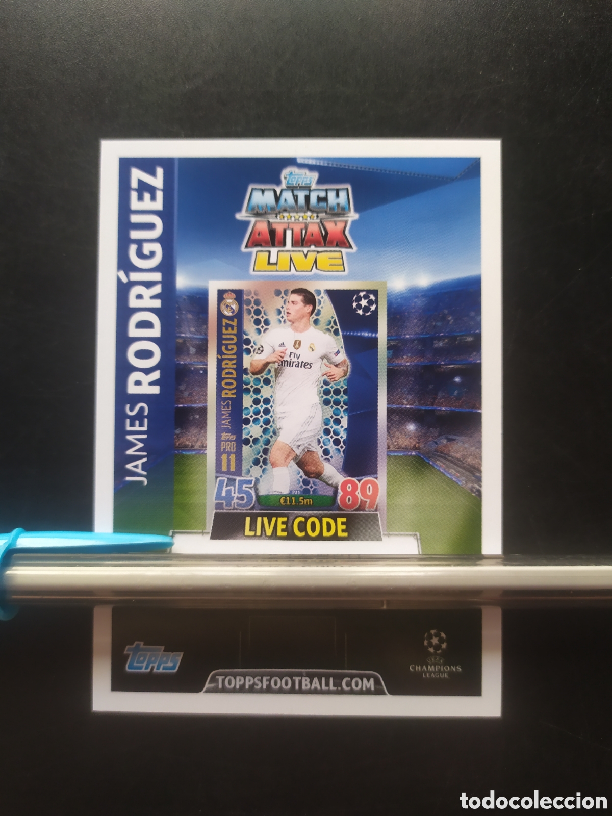 Cromos de f&uacute;tbol: UEFA Champions match attax topps 2015 2016 15 16 live code James Rodr&iacute;guez Real Madrid