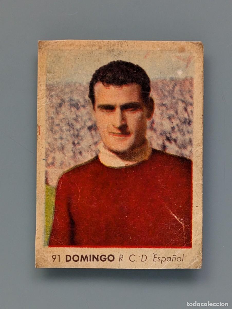 Fu&szlig;ball-Sticker: RARO CROMO RARE CARD DOMINGO ESPA&Ntilde;OL BARCELONA RUIZ ROMERO 1955 1956 55/56 CATALU&Ntilde;A FOOTBALL FUTBOL