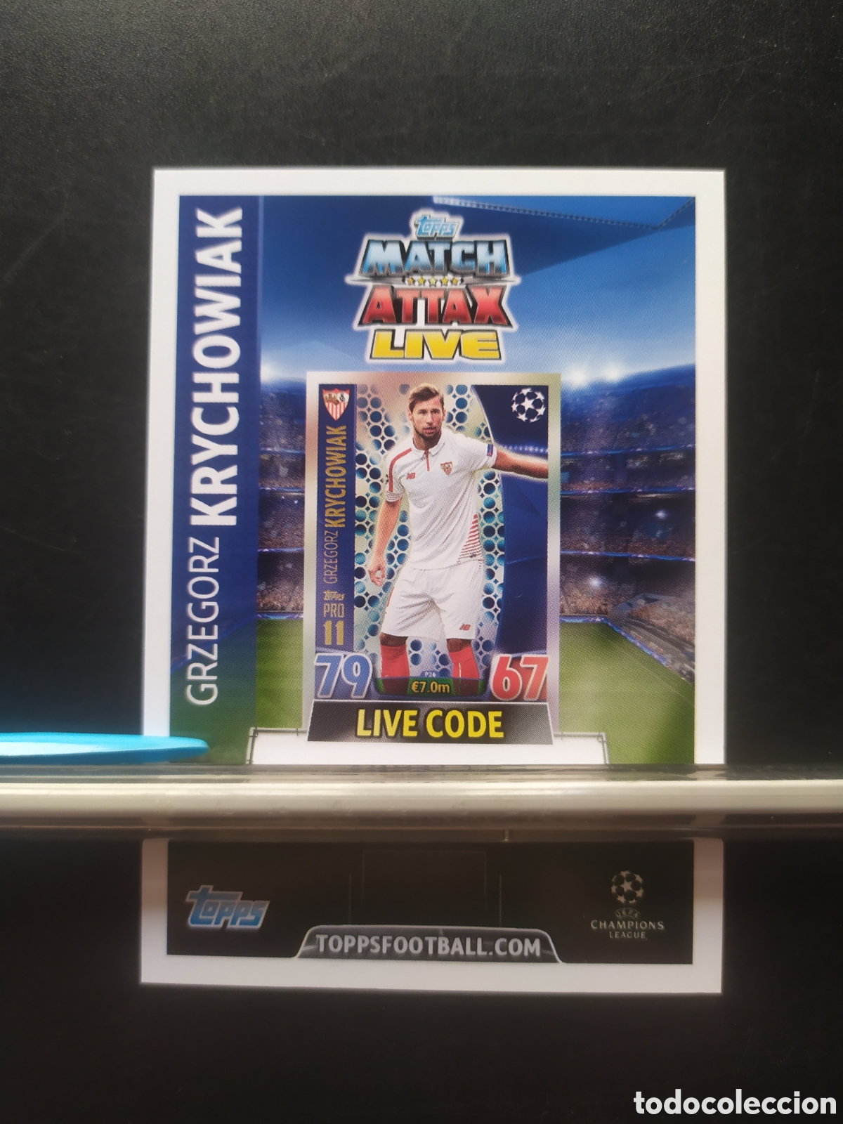 Fu&szlig;ball-Sticker: UEFA Champions match attax topps 2015 2016 15 16 live code Krychowiak Sevilla