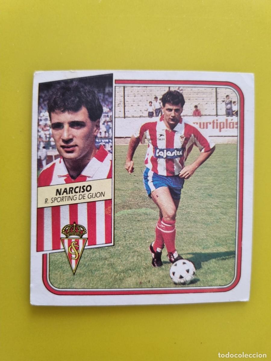 Cromos de f&uacute;tbol: CROMO FUTBOL LIGA ESTE 89 90 1989 1990 NUNCA PEGADO SIN PEGAR NARCISO SPORTING GIJON LEER AR926