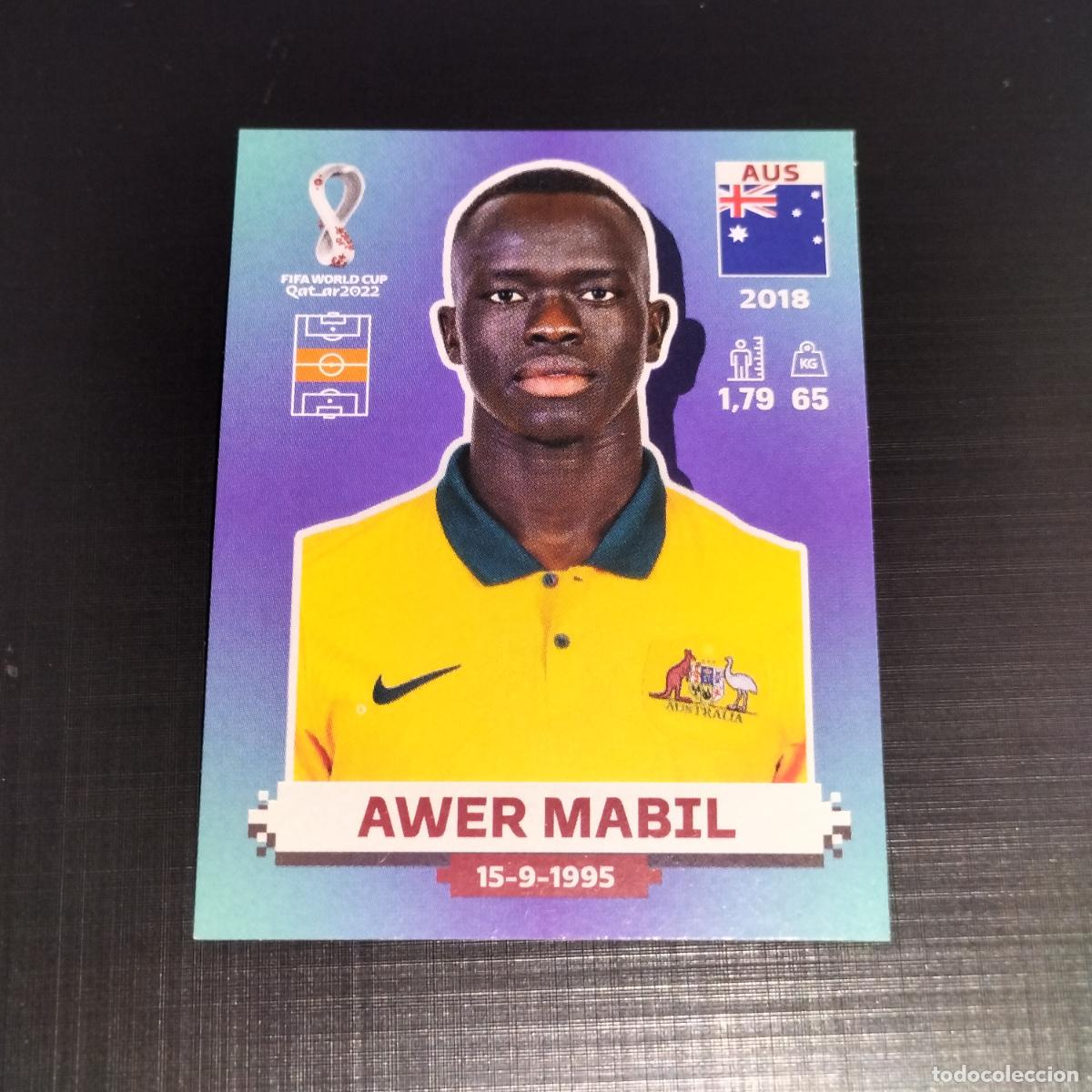 Cromos de f&uacute;tbol: AUS 14 AWER MABIL AUSTRALIA CROMOS STICKER MUNDIAL QTAR 22 2022 FIFA WORLD CUP PANINI