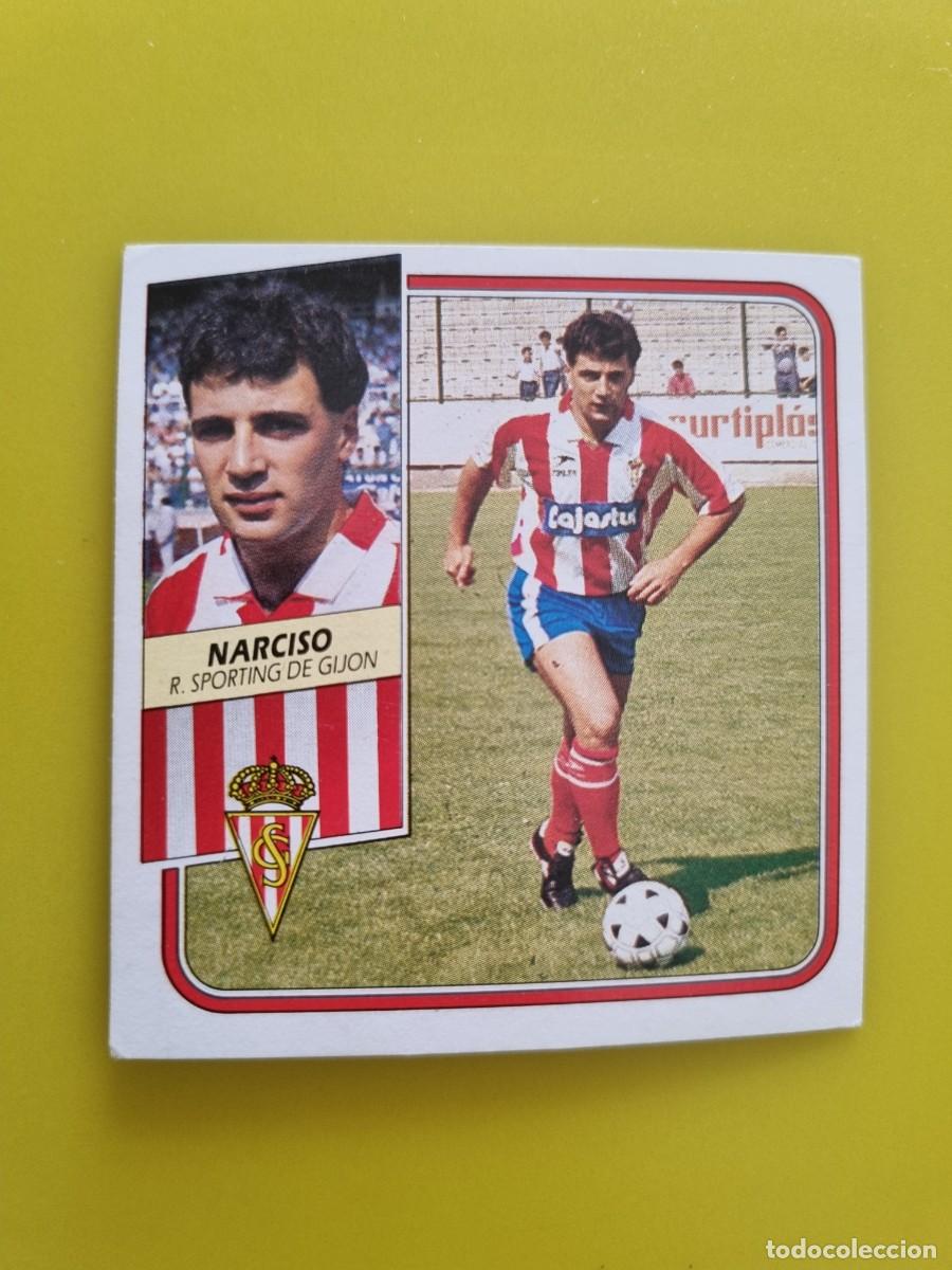 Cromos de f&uacute;tbol: CROMO FUTBOL LIGA ESTE 89 90 1989 1990 NUNCA PEGADO SIN PEGAR NARCISO SPORTING GIJON AR926