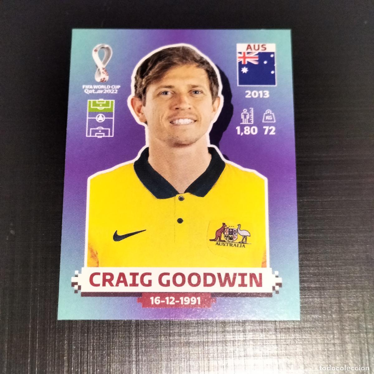 Cromos de Futebol: AUS 18 CRAIG GOODWIN AUSTRALIA CROMOS STICKER MUNDIAL QTAR 22 2022 FIFA WORLD CUP PANINI