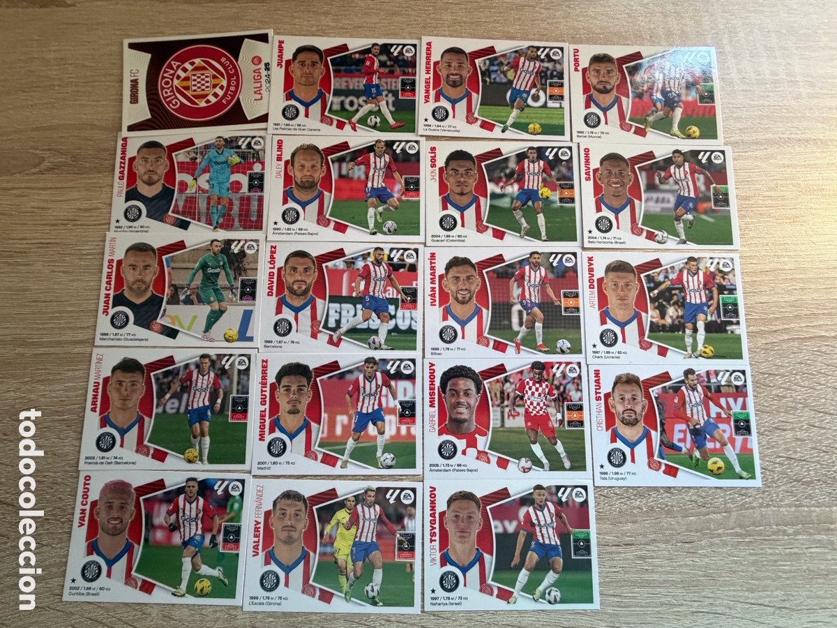 Cromos de Futebol: GIRONA FC SET COMPLETO CROMOS ESTE LALIGA 2024 2025 24 25 PANINI