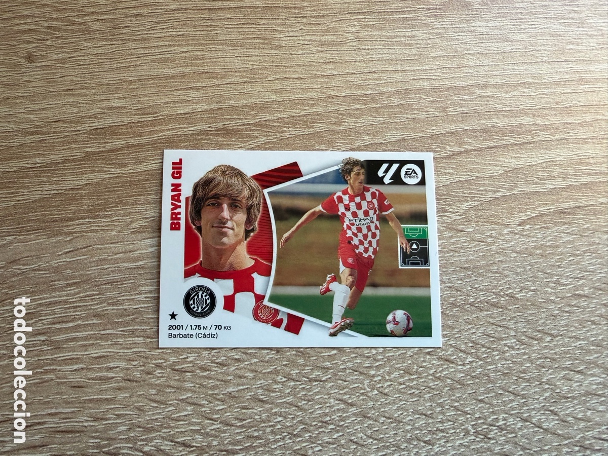 Fu&szlig;ball-Sticker: 19 BRYAN GIL &Uacute;LTIMOS FICHAJES CROMOS ESTE LALIGA 2024 2025 24 25 GIRONA FC