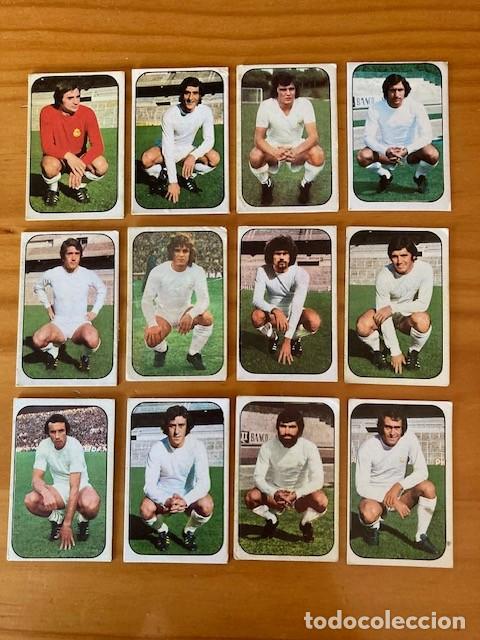 Cromos de f&uacute;tbol: LOTE 12 CROMOS REAL MADRID 76 77 ESTE RECUPERADOS