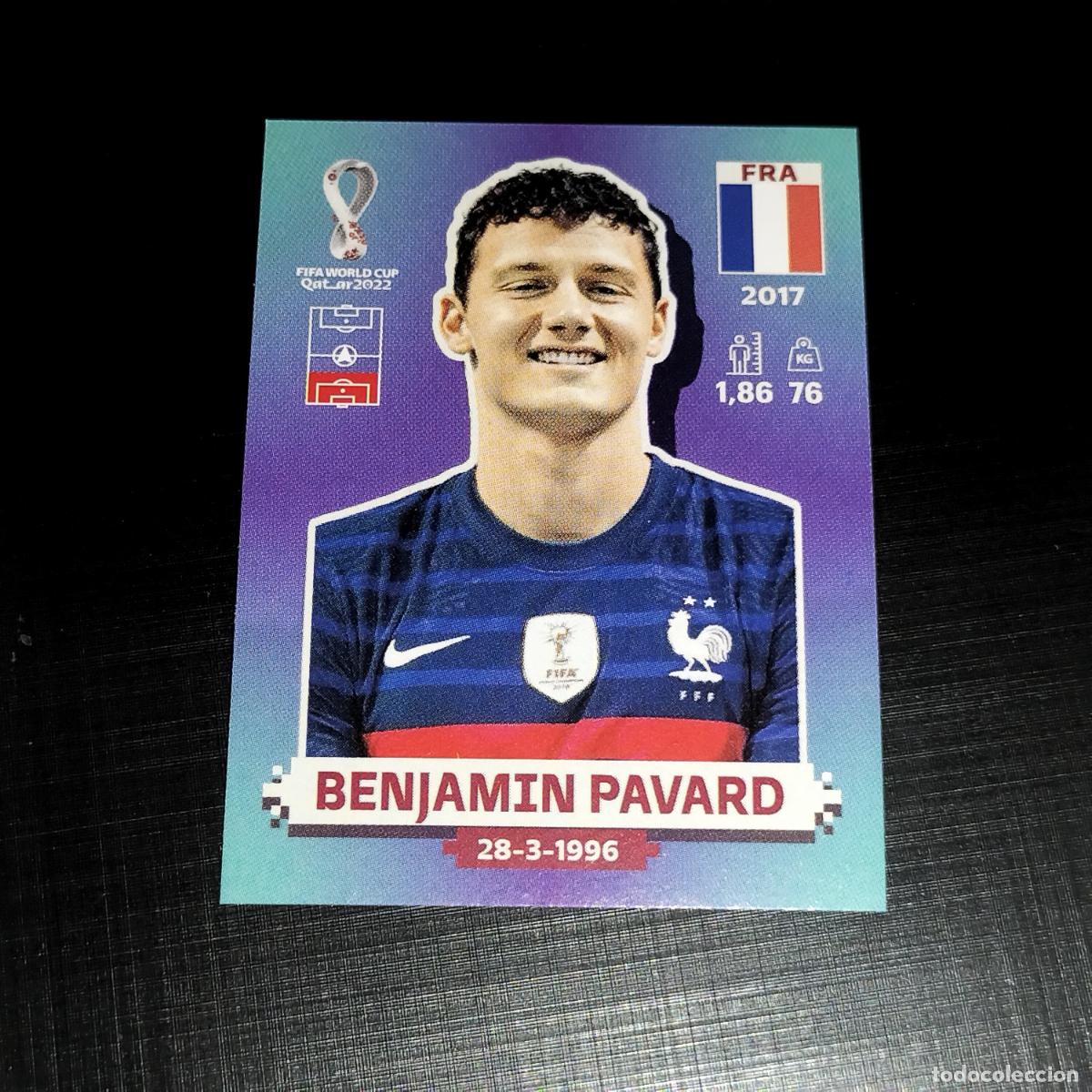 Cromos de f&uacute;tbol: FRA 9 BENJAMIN PAVARD FRANCIA CROMOS STICKER MUNDIAL QTAR 22 2022 FIFA WORLD CUP PANINI