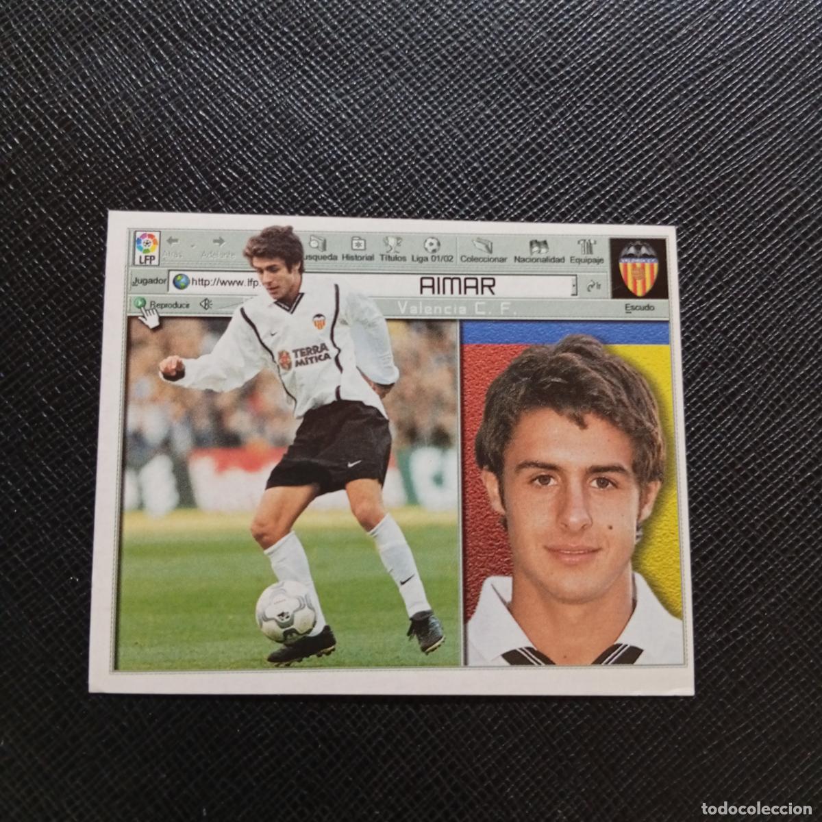 Cromos de f&uacute;tbol: AIMAR VALENCIA ESTE 2001 2002 CROMO FUTBOL 01 02 LIGA - SIN PEGAR - A17 PG28