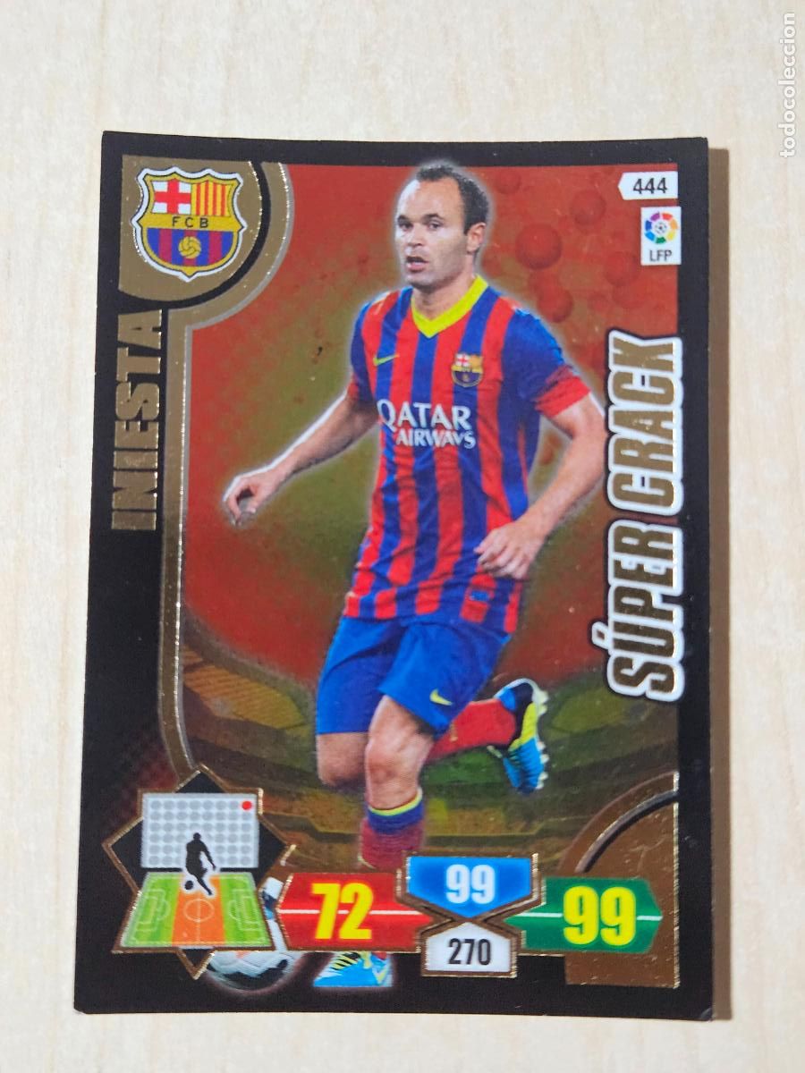 Cromos de f&uacute;tbol: FICHA N&ordm; 444 INIESTA - ADRENALYN 13 14 - PANINI 2013 -14 - CROMO - SUPER CRACK