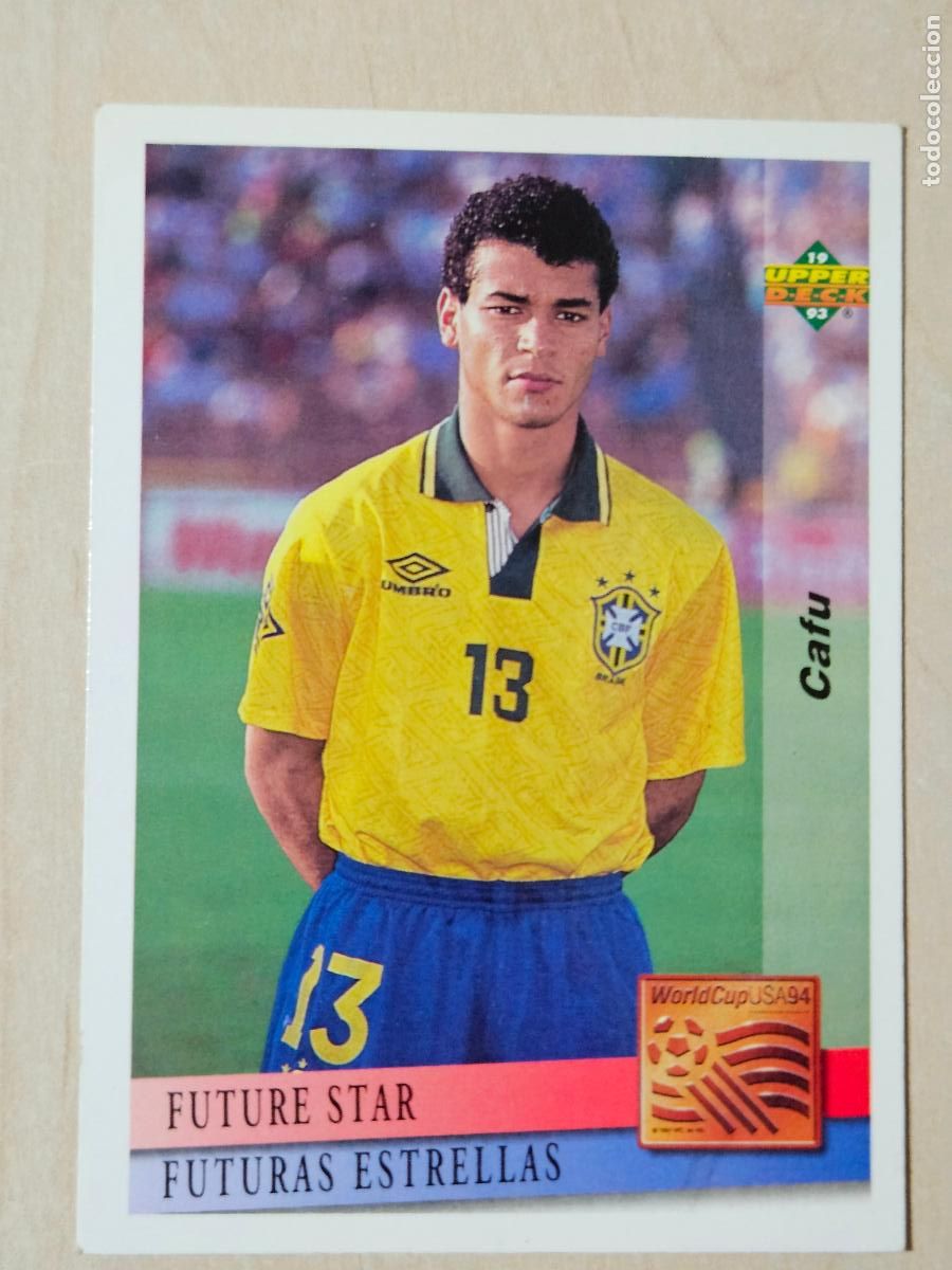 Fu&szlig;ball-Sticker: N&ordm; 130 CAFU - UPPER DECK - WORLDCUP 94 - FUTURAS ESTRELLAS