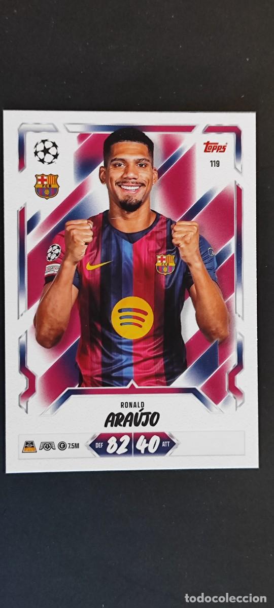 Football Stickers: 20 ANIVERSARIO MATCH ATTAX 26/27 UCL CARD BASIC ARAUJO FC BARCELONA # 119 TOPPS