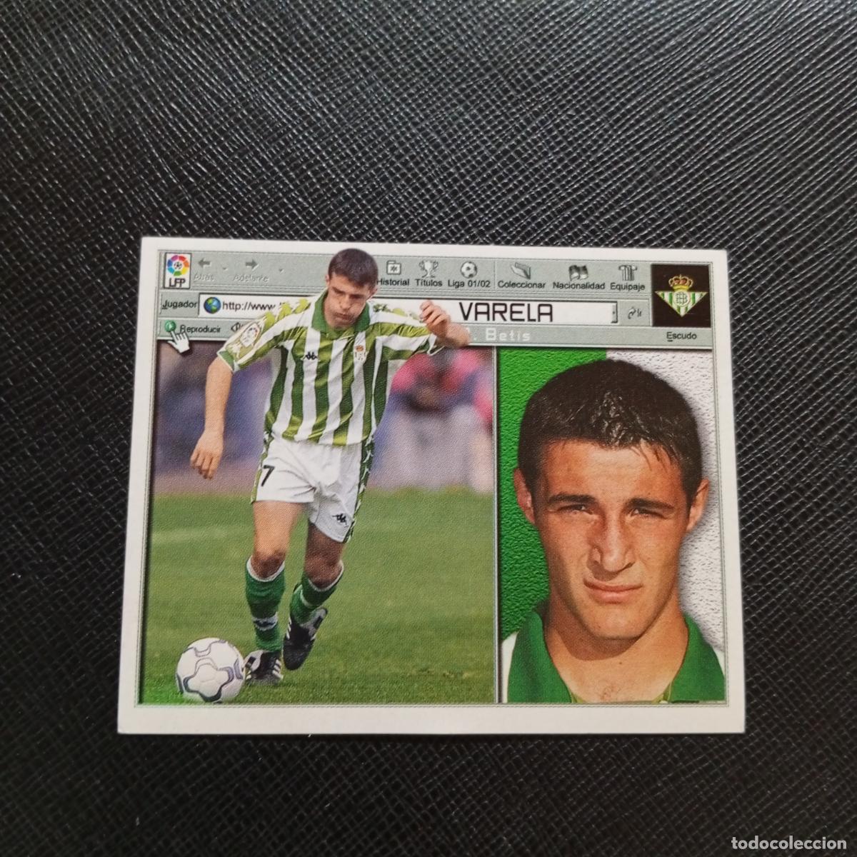 Cromos de f&uacute;tbol: VARELA REAL BETIS ESTE 2001 2002 CROMO FUTBOL 01 02 LIGA - SIN PEGAR - A17 PG91